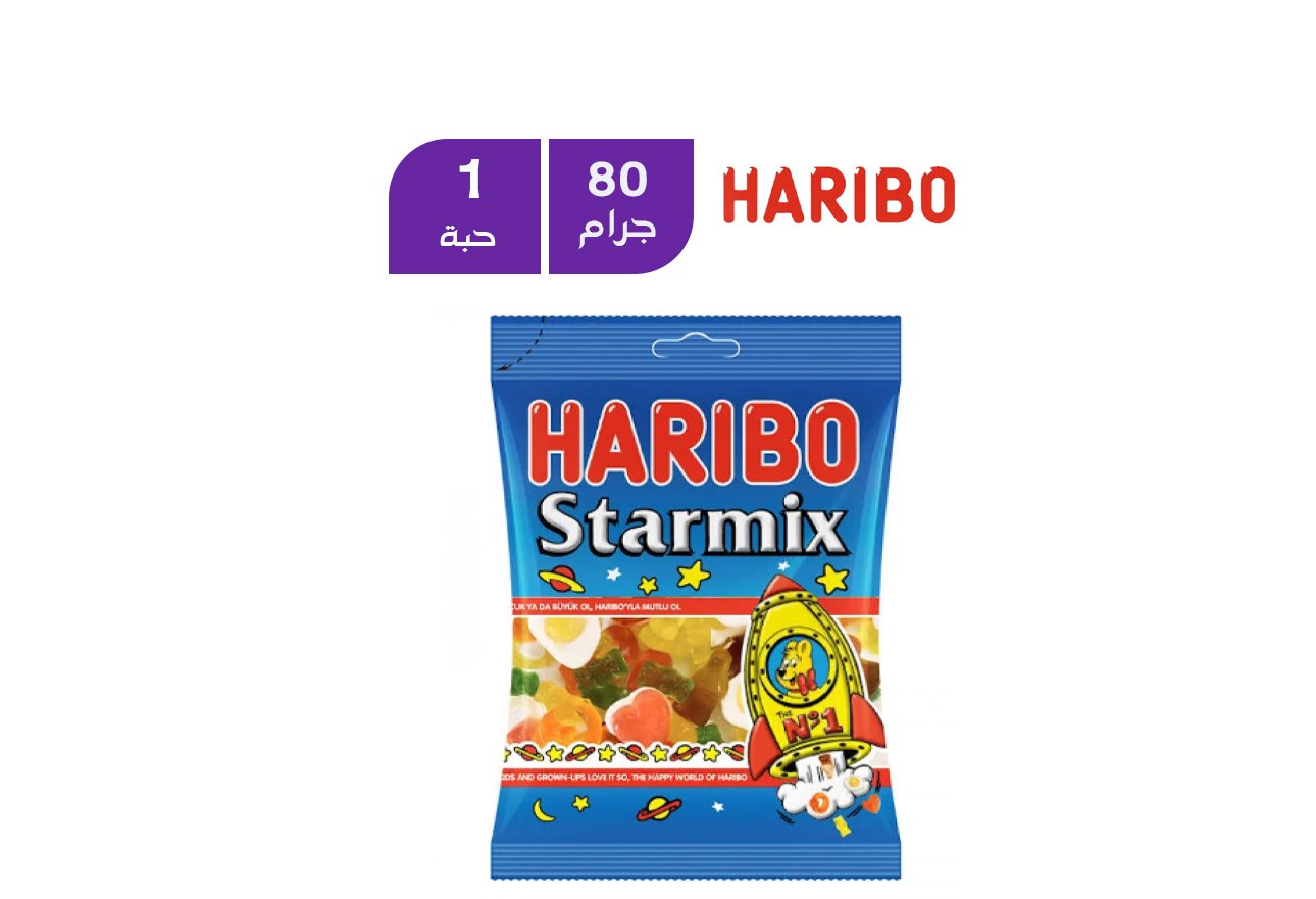 haribo starmix jelly 80 gm