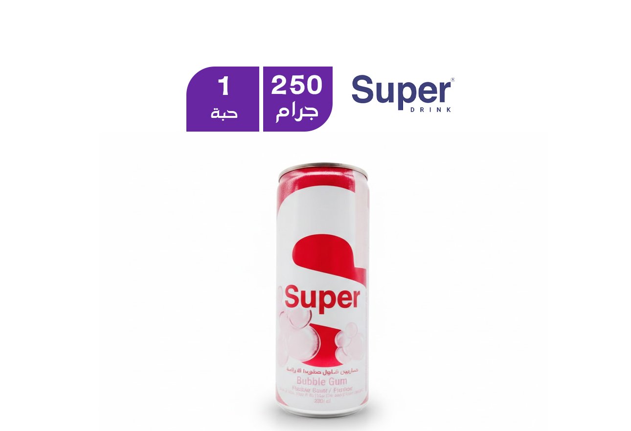 مشروب سوبر بطعم العلكة 250 مل