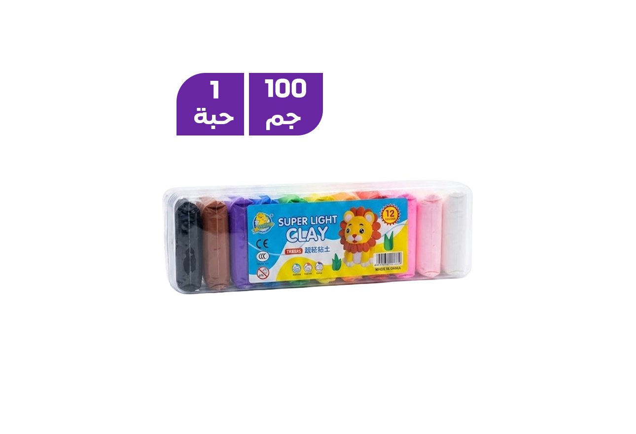 سوبر لايت صلصال خفيف 12 لون