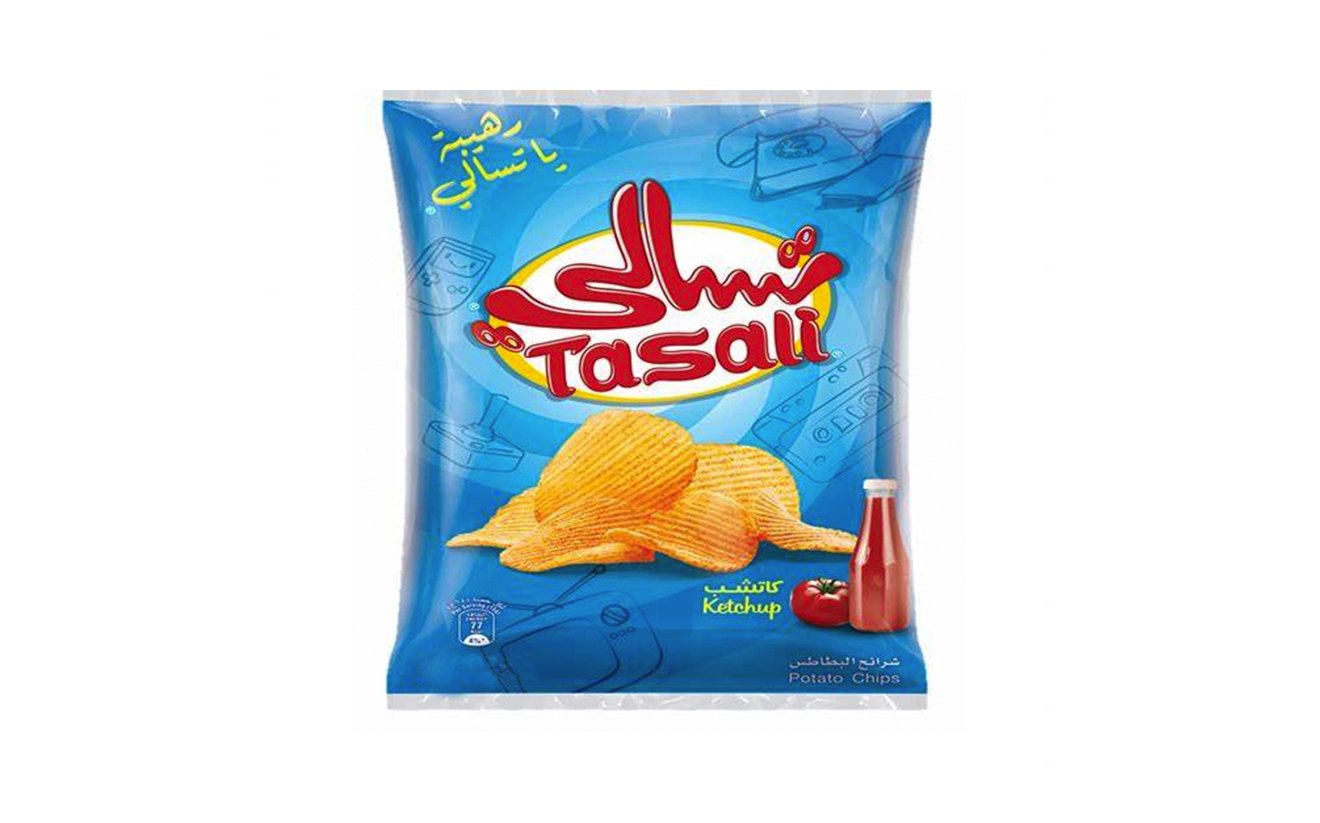 تسالى شيبس كاتشاب 21 كيس 15جم