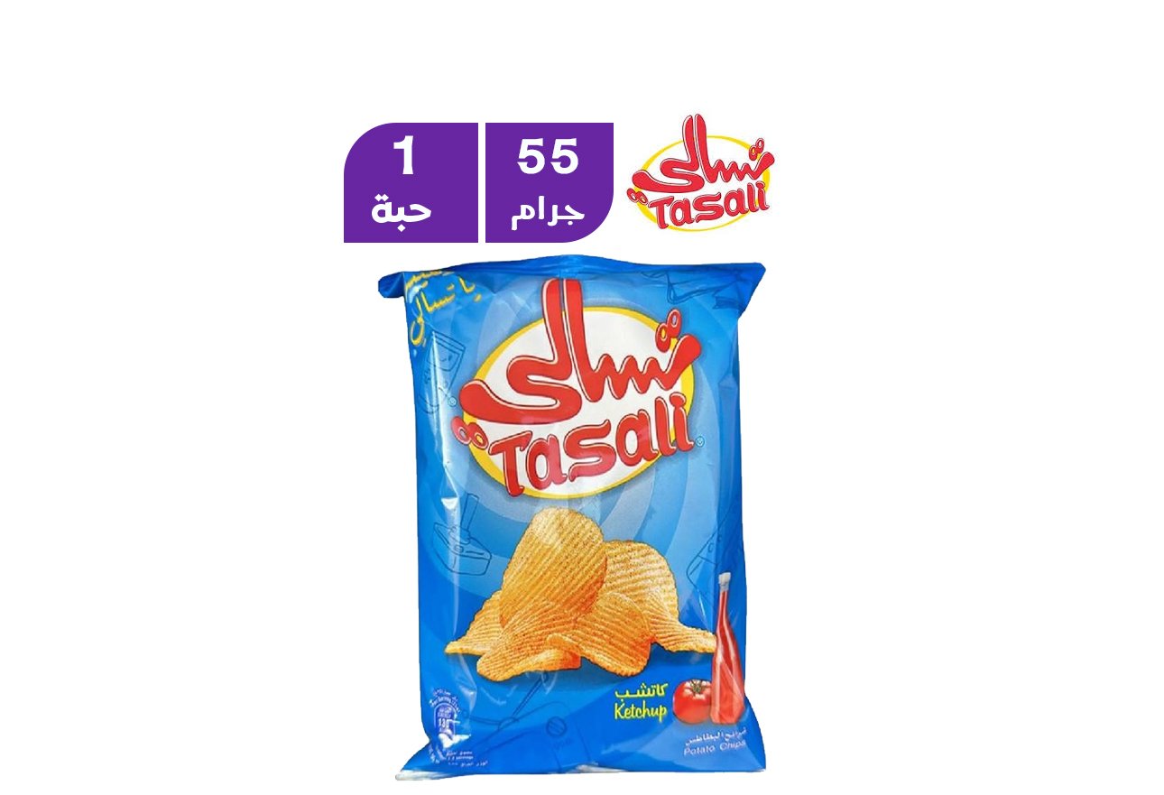 تسالي شيبس بنكة الكاتشب 55 جرام