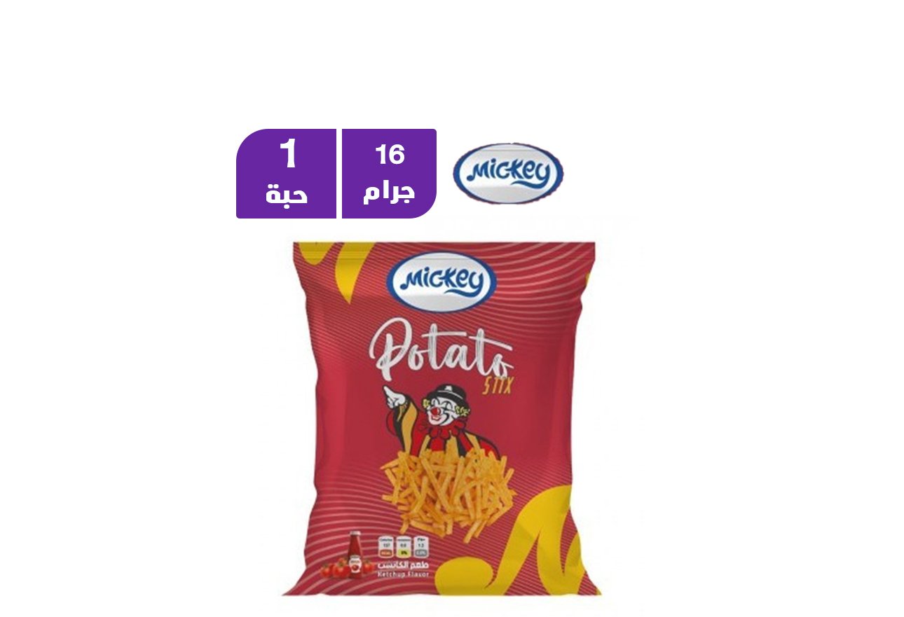 عيدان مع كاتشب ميكى 16جم